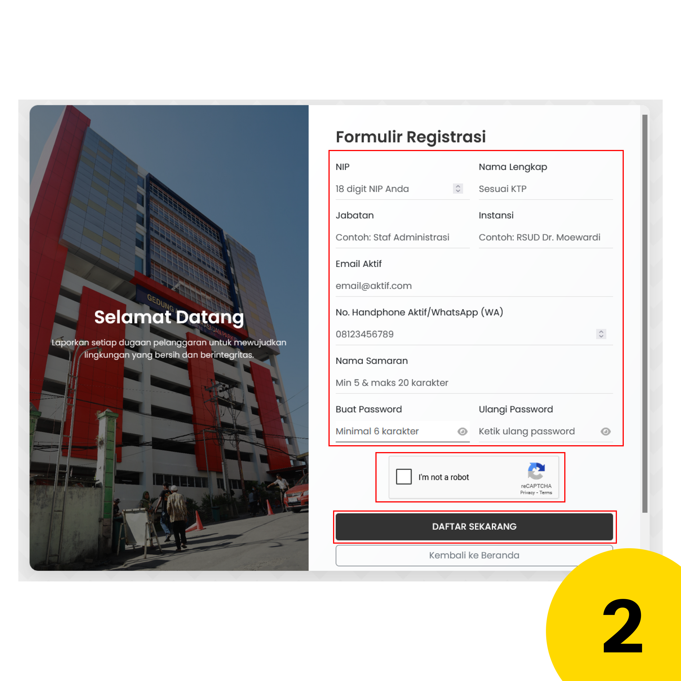 Langkah 2: Daftar atau Login